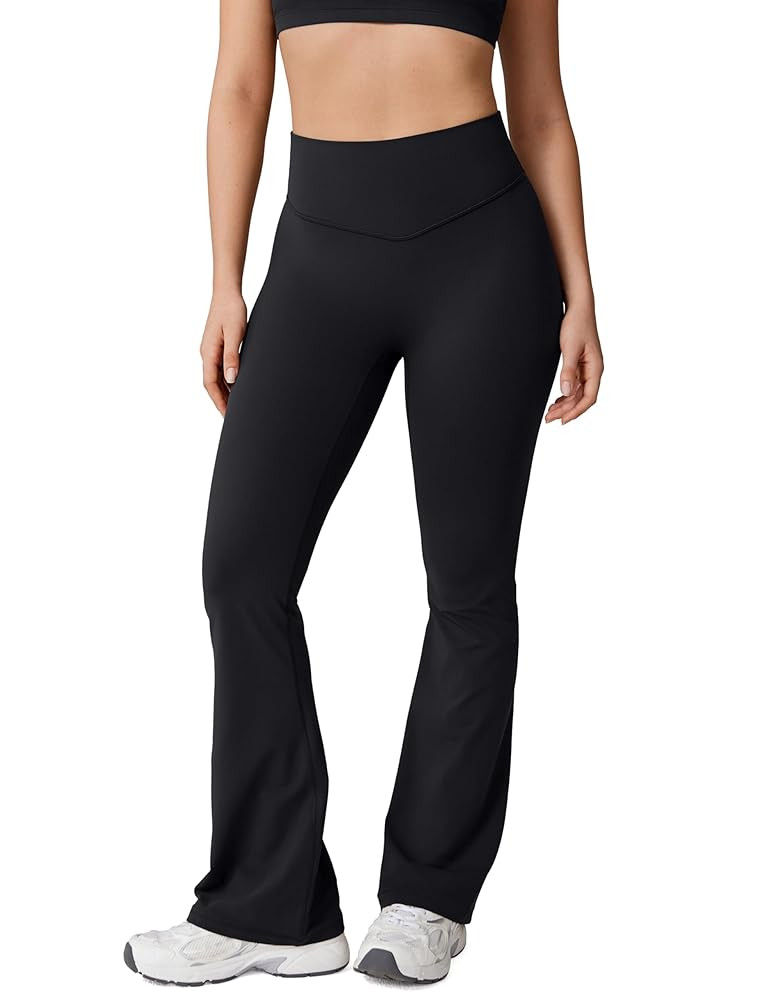 Hugcurve No Front Seam High Waisted Flare Leggings for Women Bootcut Yoga Pants Buttery Soft - 29... | Amazon (US)