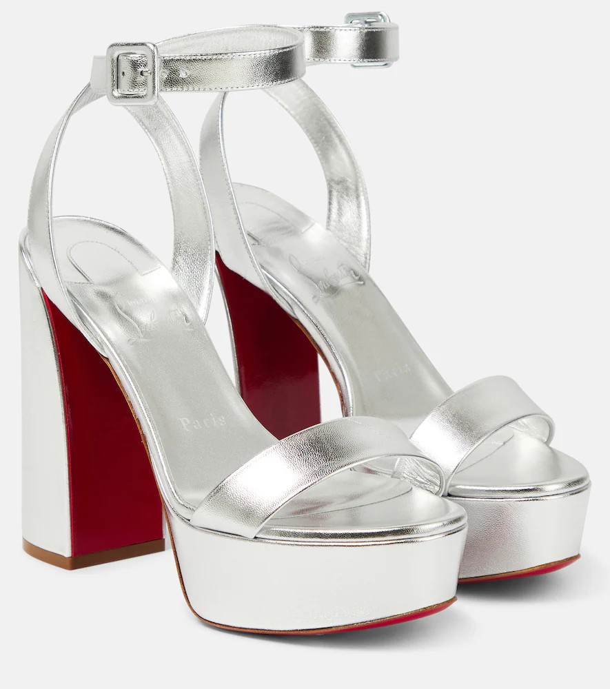Christian Louboutin Movida Sabina metallic leather platform sandals | Mytheresa (US/CA)