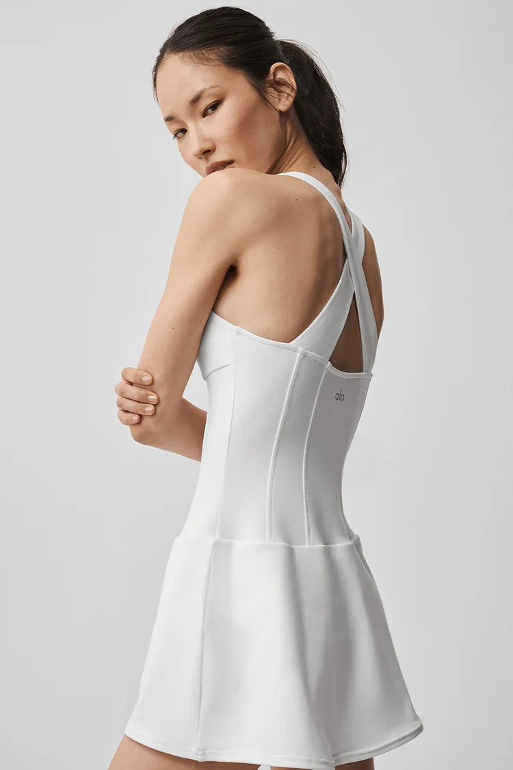 Airbrush Sparks Fly Corset Tennis Dress - Vintage Pink | Alo Yoga