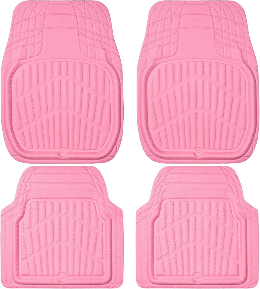 Amazon.com: CAR PASS 4 Piece Leather Car Floor Mats -3D Cute Girly Waterproof All Weather Car Mat... | Amazon (US)