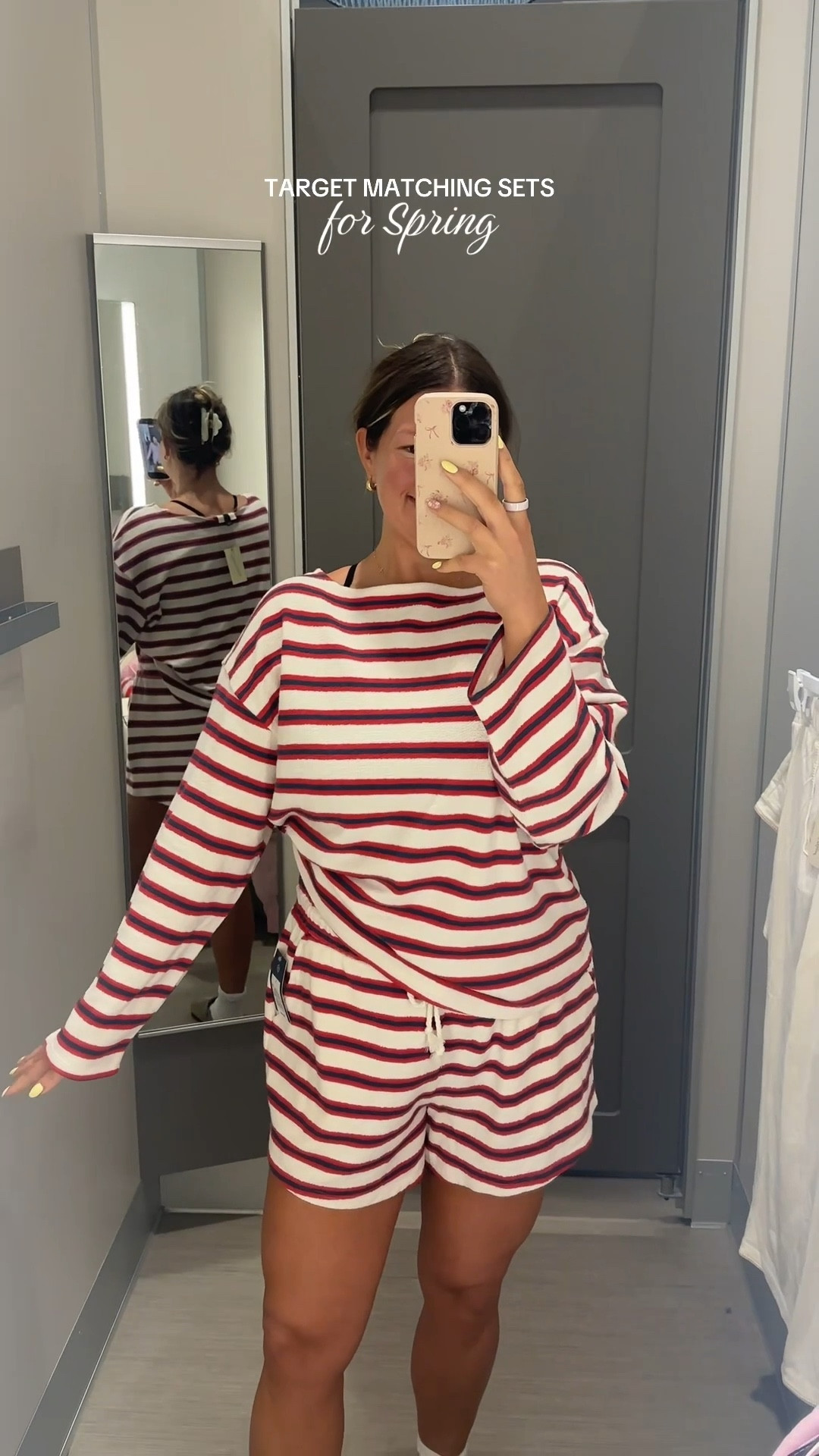 Target matching sets are absolutely PERFECT for the spring/summer. Parke and Free People dupes at a fraction of the price! The second set is 100% cotton too! Striped set is Universal Threads and I’ll link it as soon as it’s online! 

#LTKdayinmylife #LTKMidsize #LTKootd