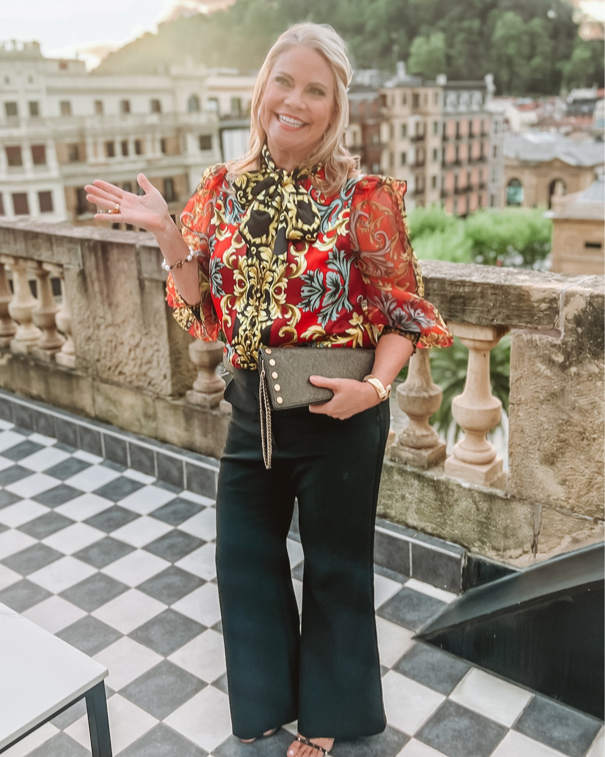 Another day in gorgeous Spain! This Alice + Olivia top reminds me of Versace!

#LTKtravel #LTKeurope #LTKfindsunder100