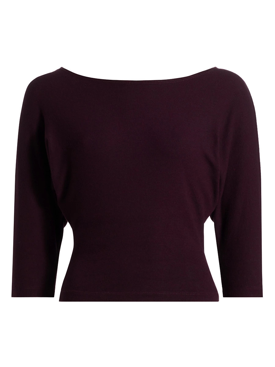 Women's Lauren Knit Off-The-Shoulder Top - Dark Berry - Size Small | Saks Fifth Avenue