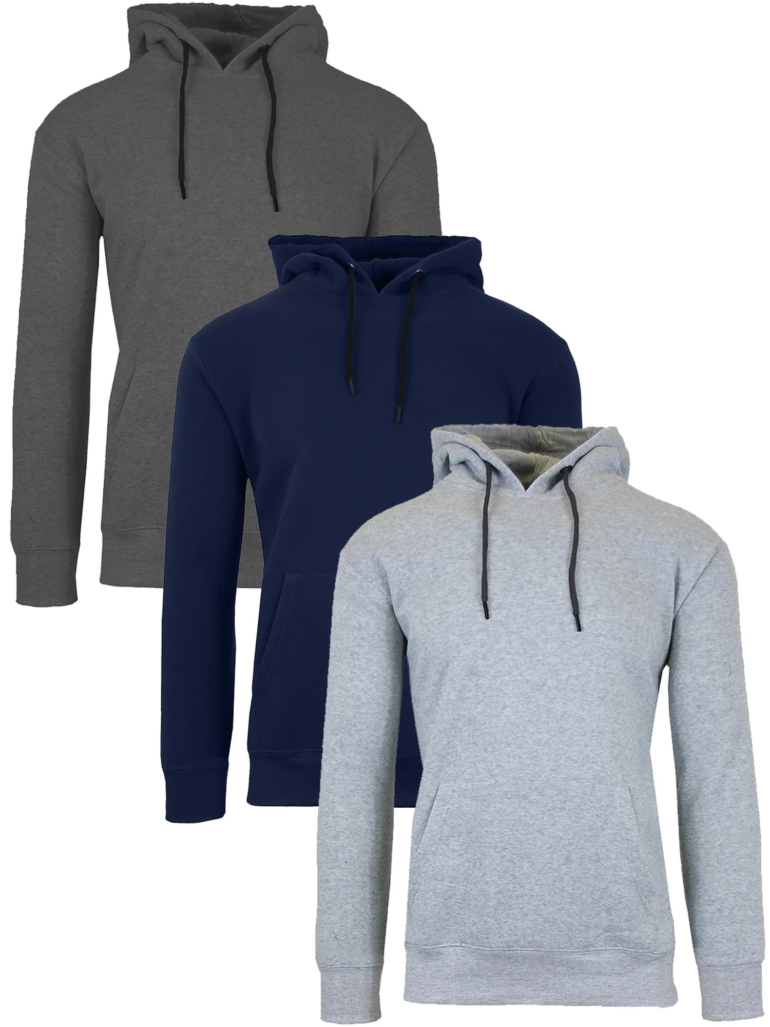 Galaxy By Harvic Mens Heavyweight Fleece Lined Pullover Hoodie 3 Pack(M-2XL) | Walmart (US)