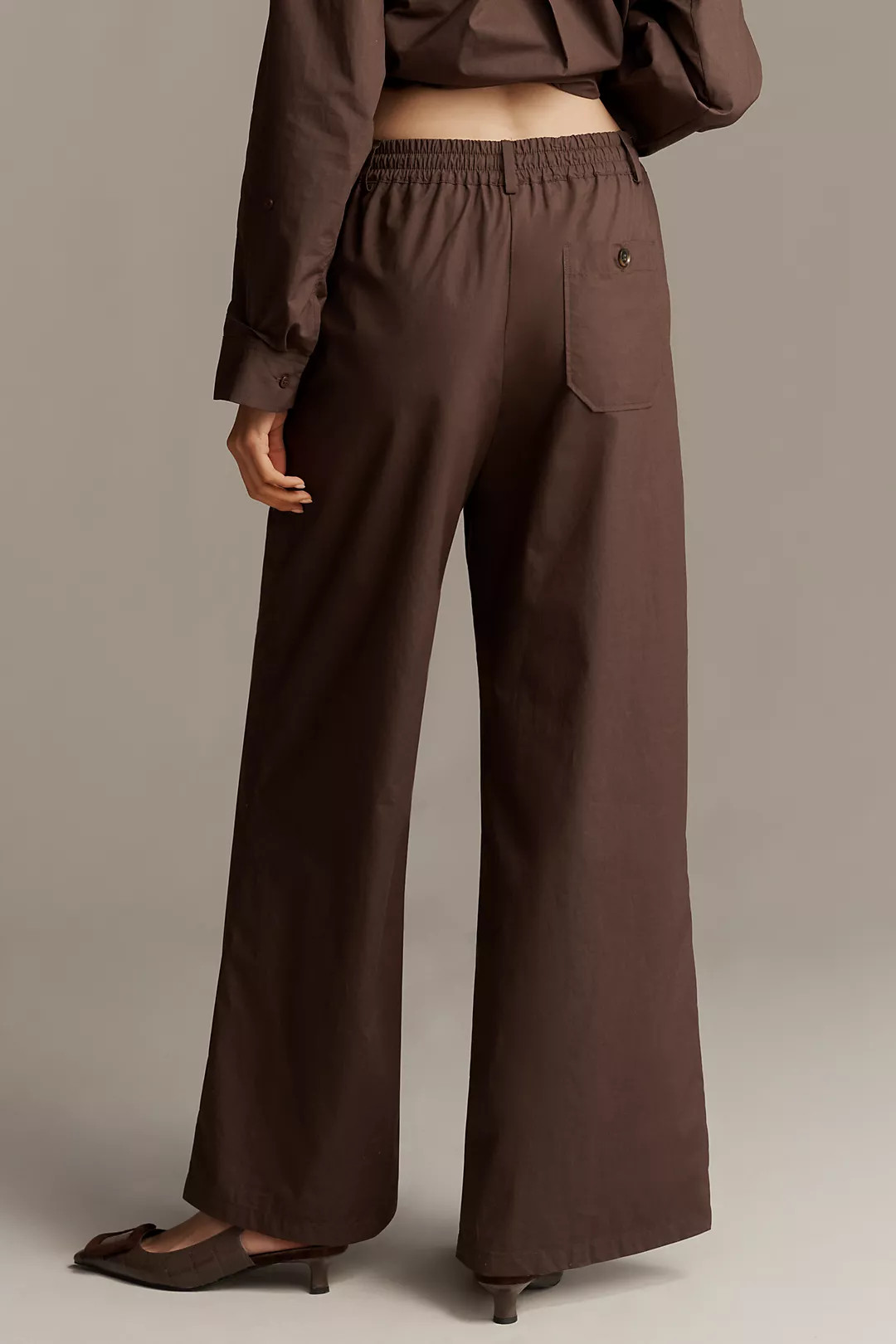 The Brooklin Poplin Tie-Front Pull-On Pants by Maeve | Anthropologie (US)