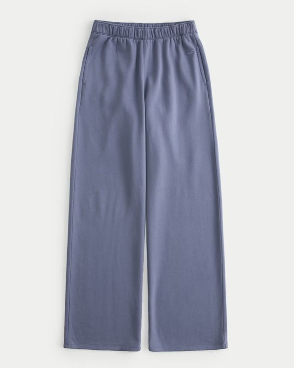 Hollister Feel Good Fleece Wide-Leg Pants | Hollister (US)