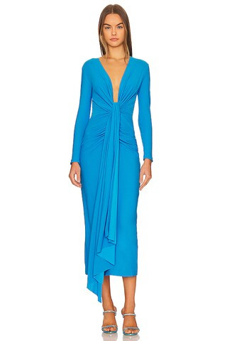 SOLACE London Lorena Midi Dress in Azure from Revolve.com | Revolve Clothing (Global)