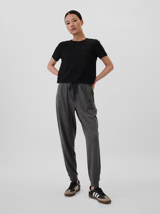 GapFit Mid Rise Brushed Jersey Joggers | Gap Factory