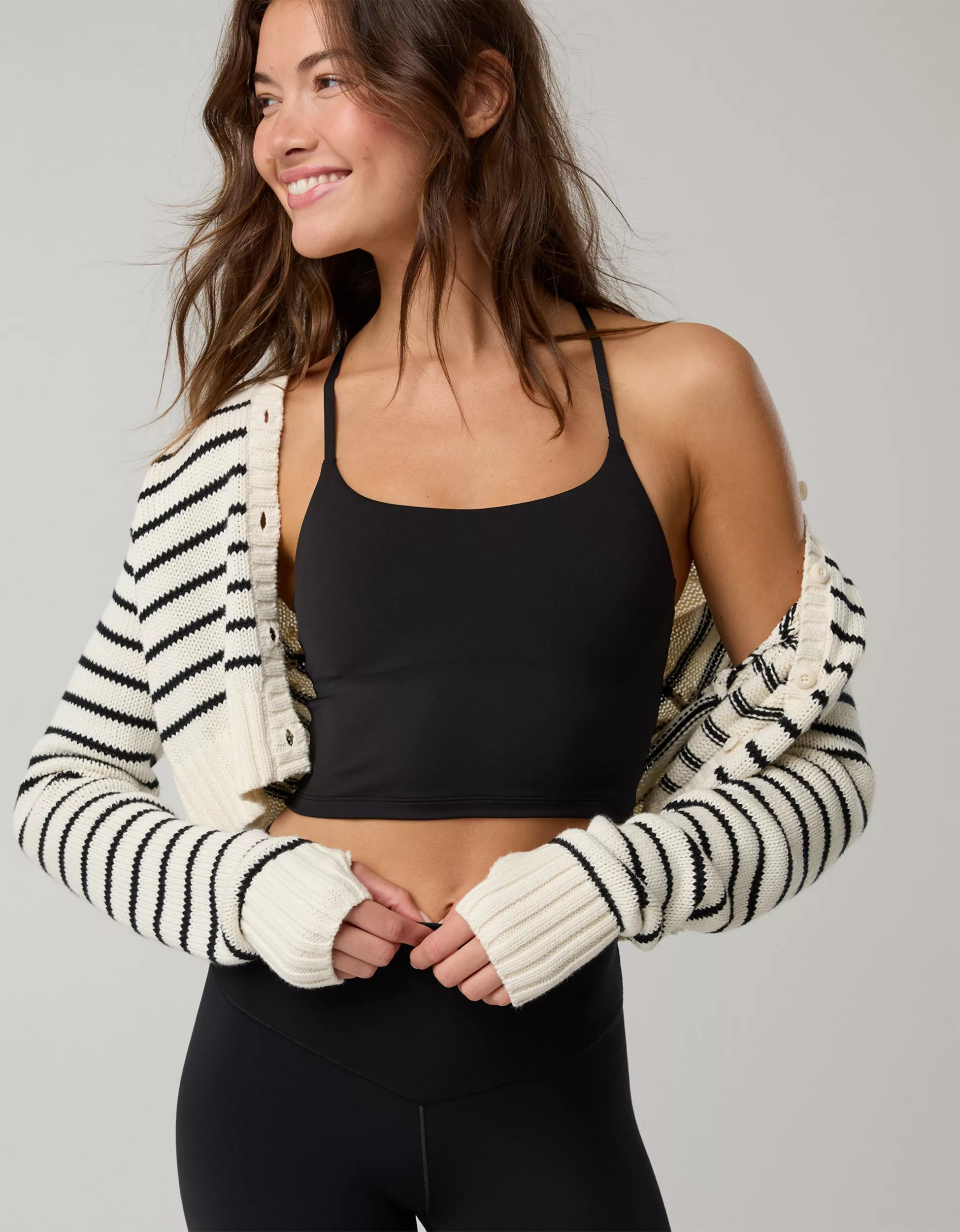 OFFLINE By Aerie Real Me Xtra Strappy Longline Sports Bra | American Eagle Outfitters (US & CA)