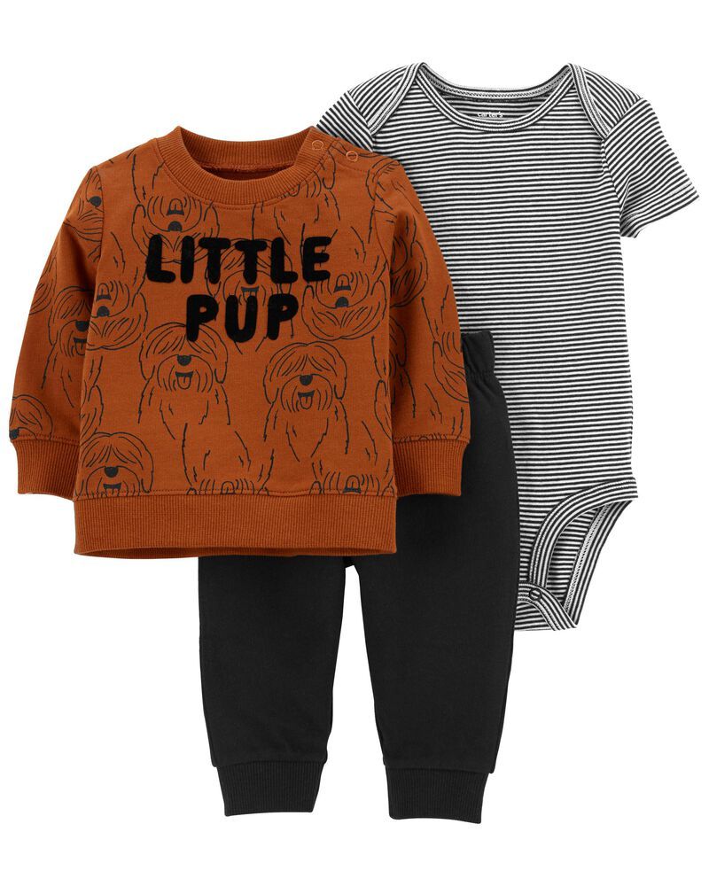 3-Piece Little Pup Sweater Set | Carter's