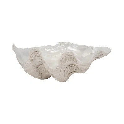 9-inch Ivory Pearlized Shell Bowl, Polyresin Crafted - 9" x 8" x 5 | Wayfair North America