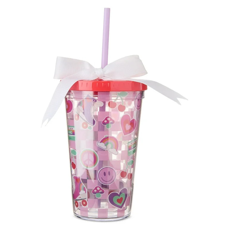 Retro Tumbler Gift Set, Multicolor, 18 fl oz, Valentine's Day by Way To Celebrate | Walmart (US)