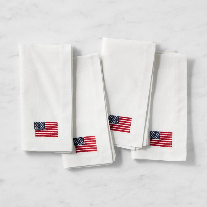 American Flag Napkins, Set of 4 | Williams-Sonoma