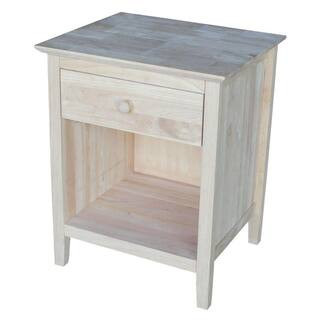 International Concepts Brooklyn 1-Drawer Unfinished Wood Nightstand-BD-8001 - The Home Depot | The Home Depot