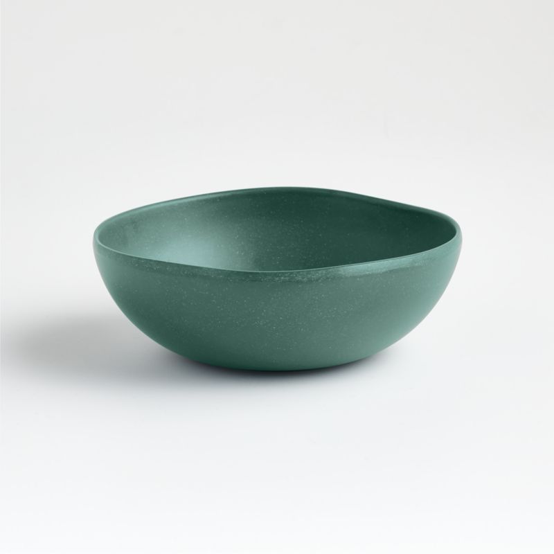Audley Teal Bamboo and Melamine Bowl + Reviews | Crate and Barrel | Crate & Barrel