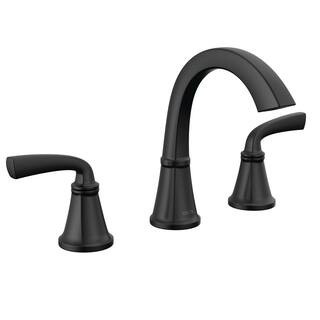 Delta Geist 8 in. Widespread Double-Handle Bathroom Faucet in Matte Black 35864LF-BL - The Home D... | The Home Depot