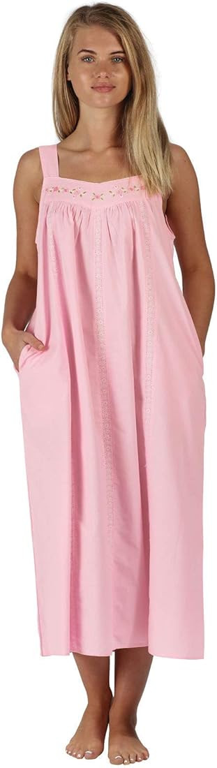 The 1 for U Meghan Womens Nightgowns - Sleeveless Nightgowns for Women, 100% Cotton | Amazon (US)