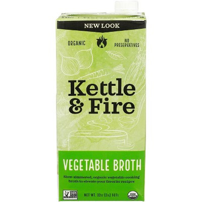 Kettle & Fire Vegetable Broth -32 oz (Case of 8) | Target