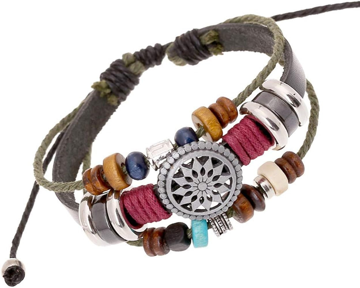 Women Lady Bohemia Wind Beaded Multilayer Hand Woven Bracelet Jewelry | Amazon (US)