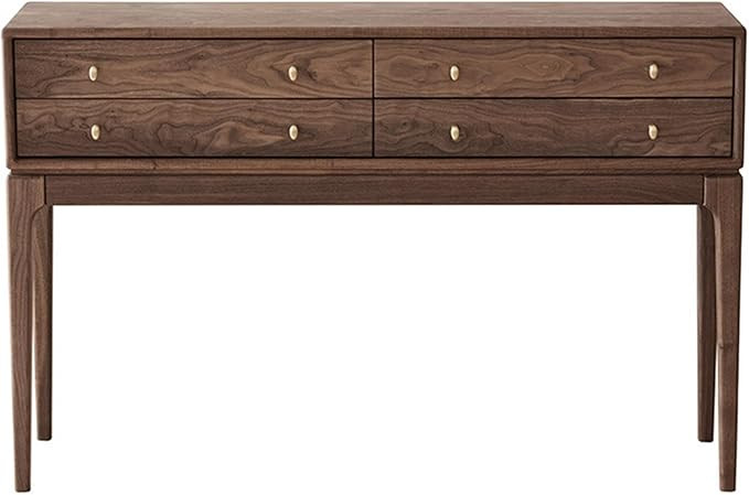 Solid Wood 47 Inch Wide Mid Century Modern Hallway Console Sofa Entryway Table in Walnut Brown wi... | Amazon (US)