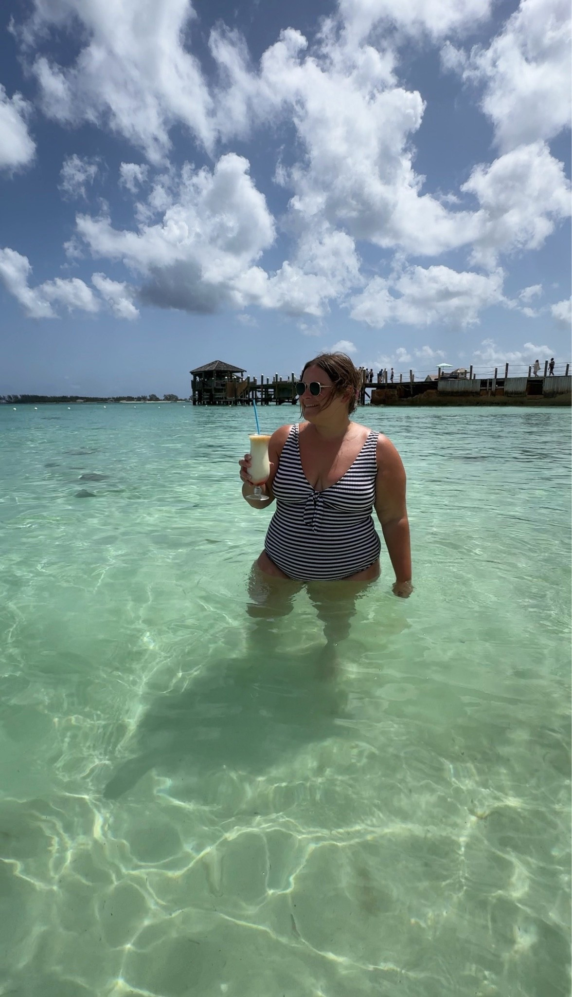This Walmart one piece swim suit is so cute and flattering. Wearing a 2x as a size 16. Perfect for a beach vacation.

#LTKootd #LTKMidsize #LTKPlusSize