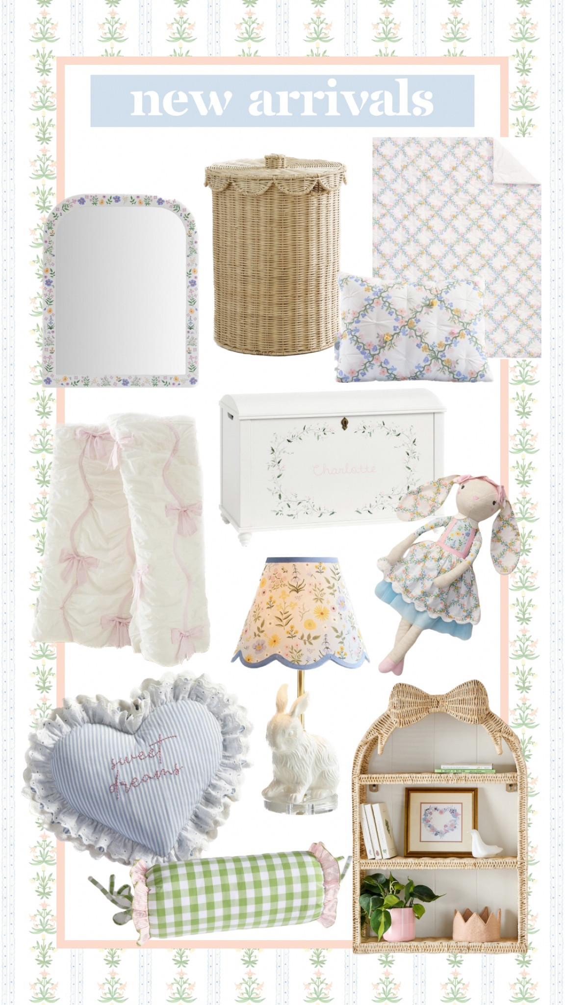 New spring arrivals from pottery barn kids. Valentine’s Day and Easter lines have already started to come out! 


Kids home, kids decor, kids valentines, baby home, baby decor, baby valentines, girly home, grandmillenial home, grandmillenial baby, grandmillenial kids

#LTKHome #LTKBaby #LTKKids