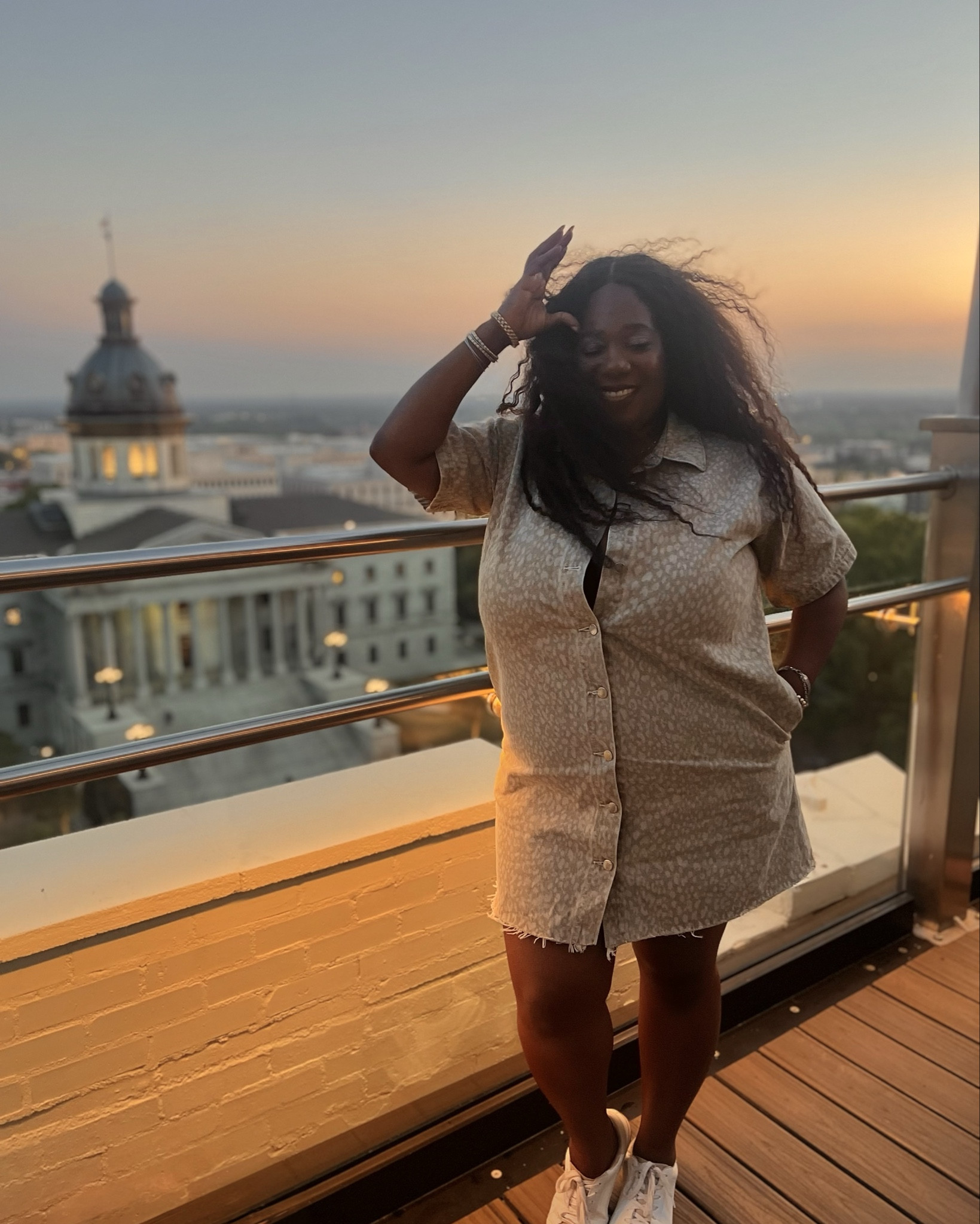 POV: Golden hour on a rooftop in my favorite leopard denim FIT —some sunsets just hit different when you’re feeling yourself. ✨🤎🐆

Get this dress! I got so many compliments in it and my best friend bought from my LTK immediately when I told her where I got it! It’s that cute! I sized down to a XL for a more fitted look! 🔥 

So cute! So dangerously chic!✨🤎🐆

#LTKStyleTip #LTKOver40 #LTKPlusSize