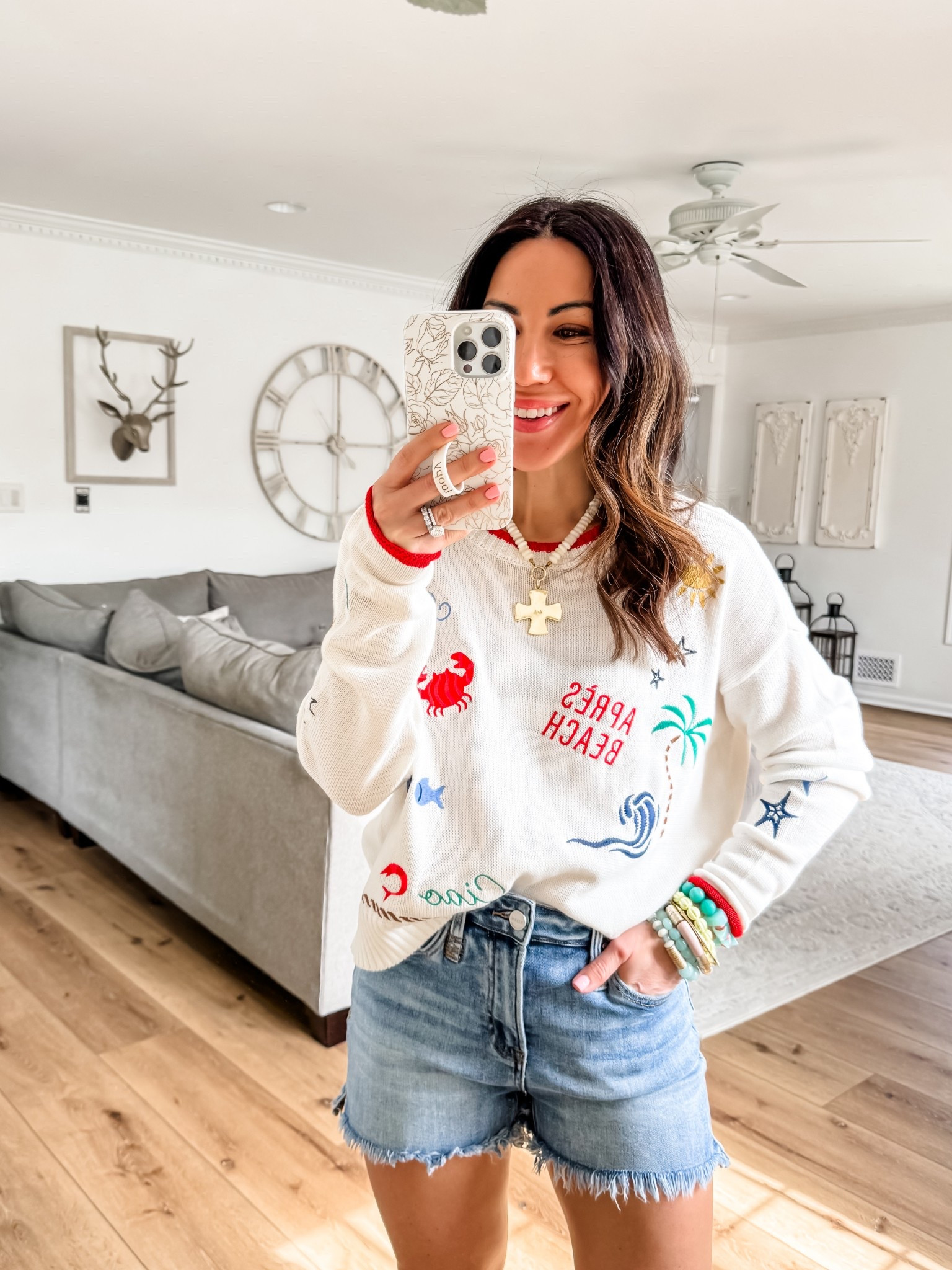 Small summer sweater. Denim shorts 26.



#LTKOver40