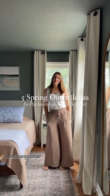 5 spring outfit ideas from @walmartfashion! #walmartpartner You can mix and match any of these tops and bottoms for a cute mashup of spring OOTDs. Shop my favorites on Walmart. #walmartfashion 

#LTKSeasonal #LTKfindsunder50 #LTKfindsunder100