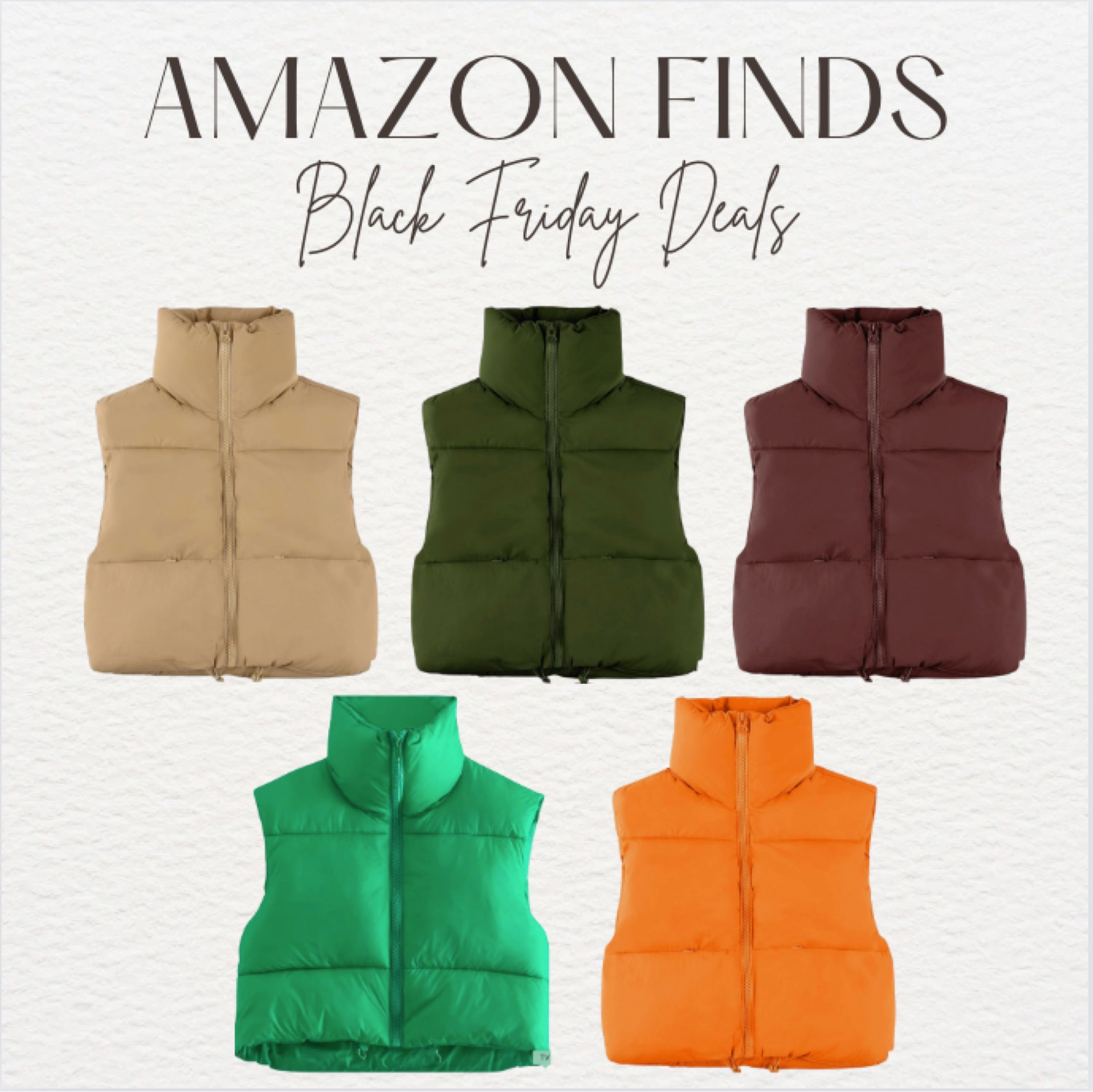 Amazon Black Friday deal!  Cropped puffer vest in so many colors! 50% off! 

#LTKSaleAlert #LTKStyleTip #LTKActive
