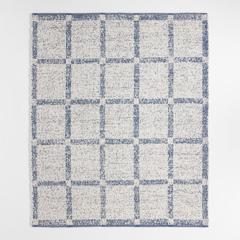 Boucle Coy Blue Handwoven Flatweave Kids Performance Area Rug 5x8 | Crate & Kids | Crate & Barrel