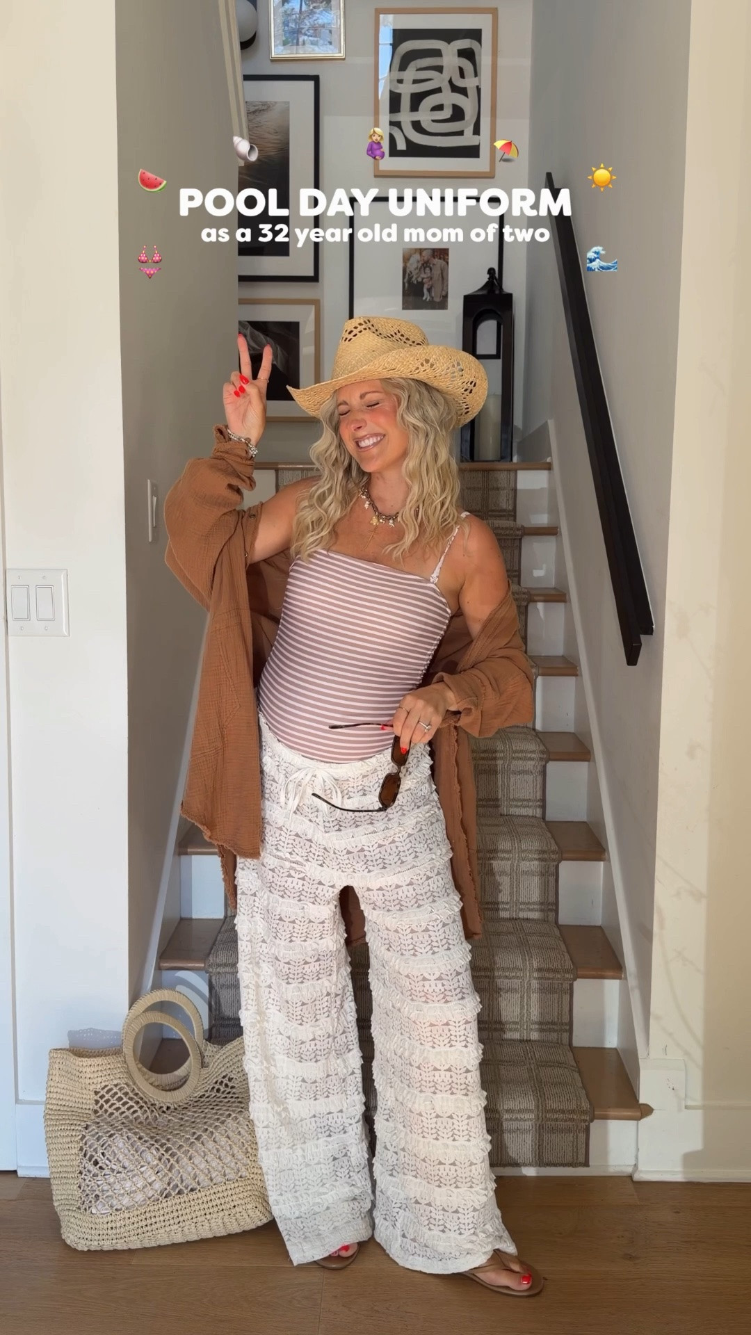MOM FRIENDLY SWIM LOOK // bump-friendly, 17 weeks pregnant, swim pants, swim coverup, elevated mom swim look, swimsuits for moms 

SWIMSUIT (not maternity!) // Small
Coverup Pants // Small
The button down I’m wearing is old but I linked a couple similar options!

#LTKmomlife #LTKSeasonal #LTKootd