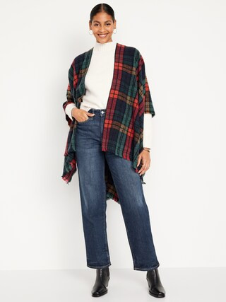 Flannel Poncho for Women | Old Navy (US)