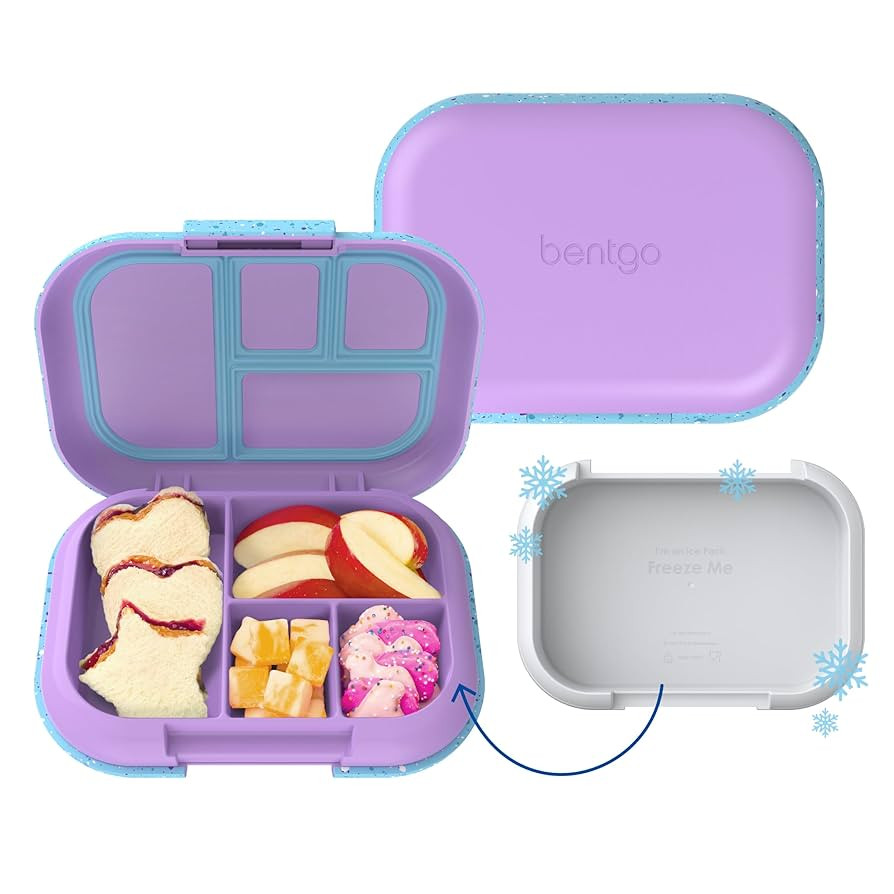 Bentgo Chill Kids Leak-Proof Lunch Box - 4-Compartment Bento Box with Built-In Ice Pack, 3.3 Cup ... | Amazon (US)