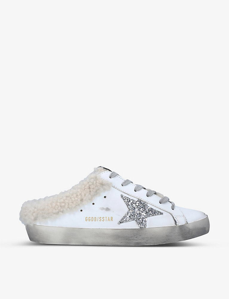 GOLDEN GOOSE Superstar Sabot 10224 leather and shearling trainers | Selfridges