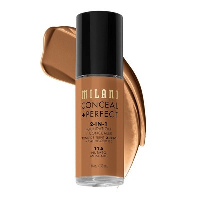 Milani Conceal + Perfect 2-in-1 Foundation + Concealer - Nutmeg 11A - 1 fl oz | Target
