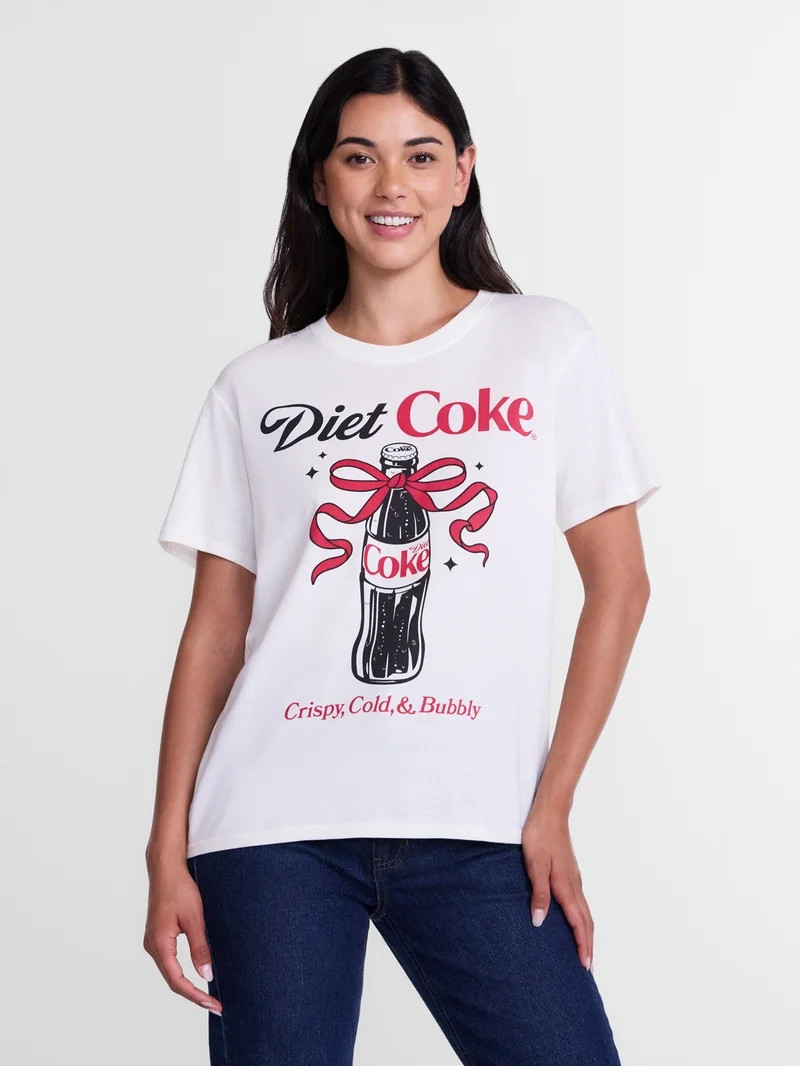 Diet Coke Women's Graphic Tee with Short Sleeves, Sizes XXS-XXL | Walmart (US)