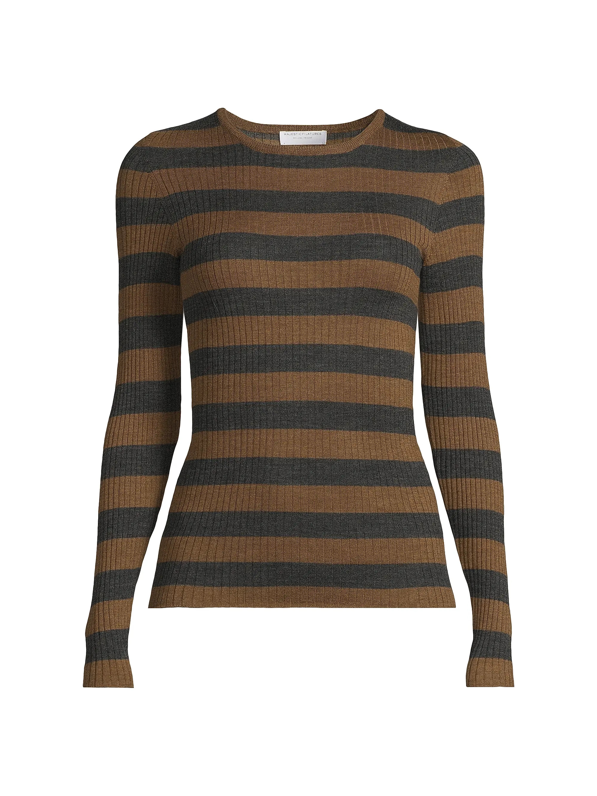 Striped Merino Wool Long-Sleeve Top | Saks Fifth Avenue