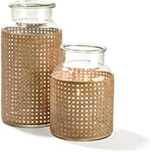 Two's Company Set of 2 Cane Webbing Jars | Amazon (US)