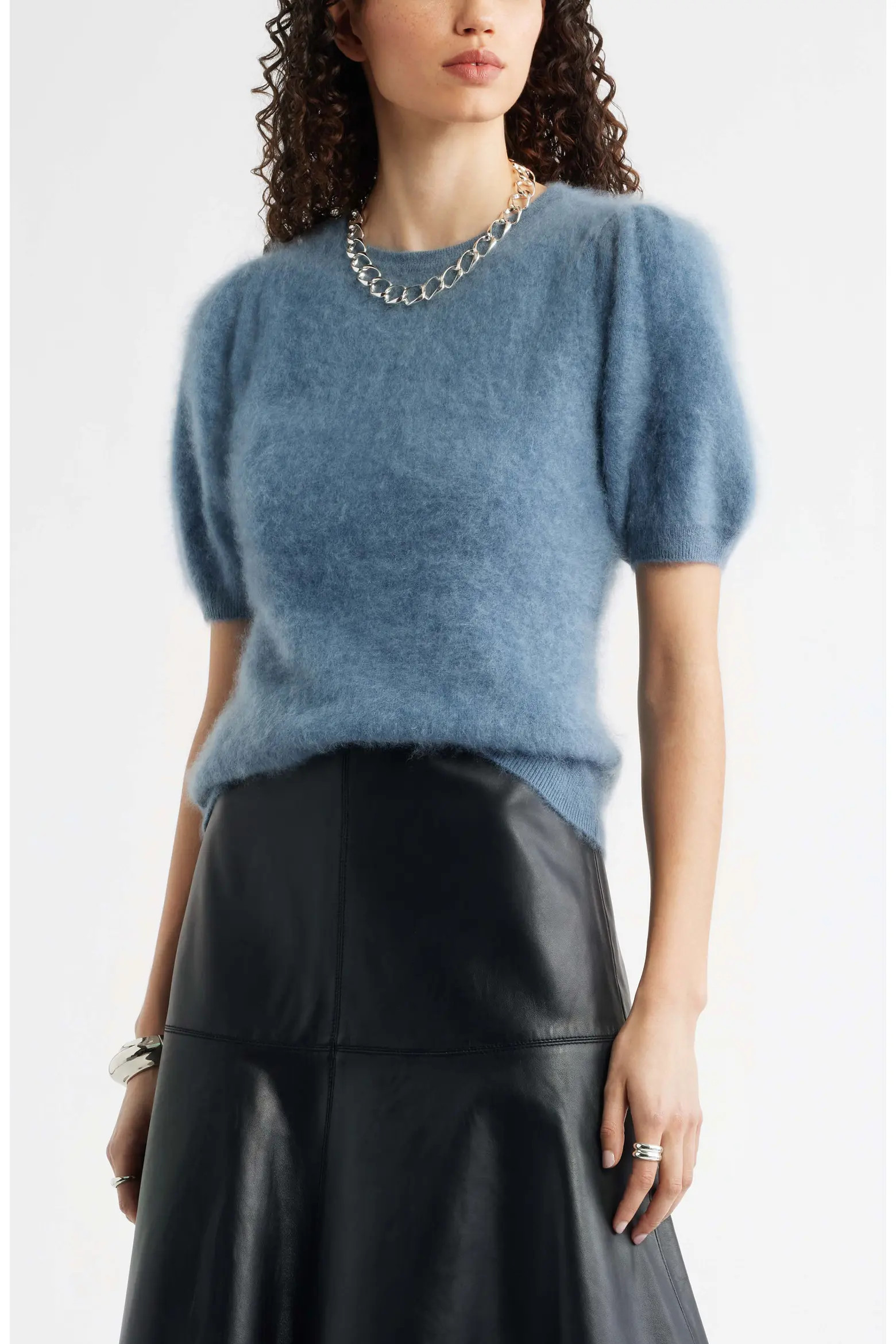Femme Short Sleeve Brushed Cashmere Sweater (Women) | Nordstrom | Nordstrom