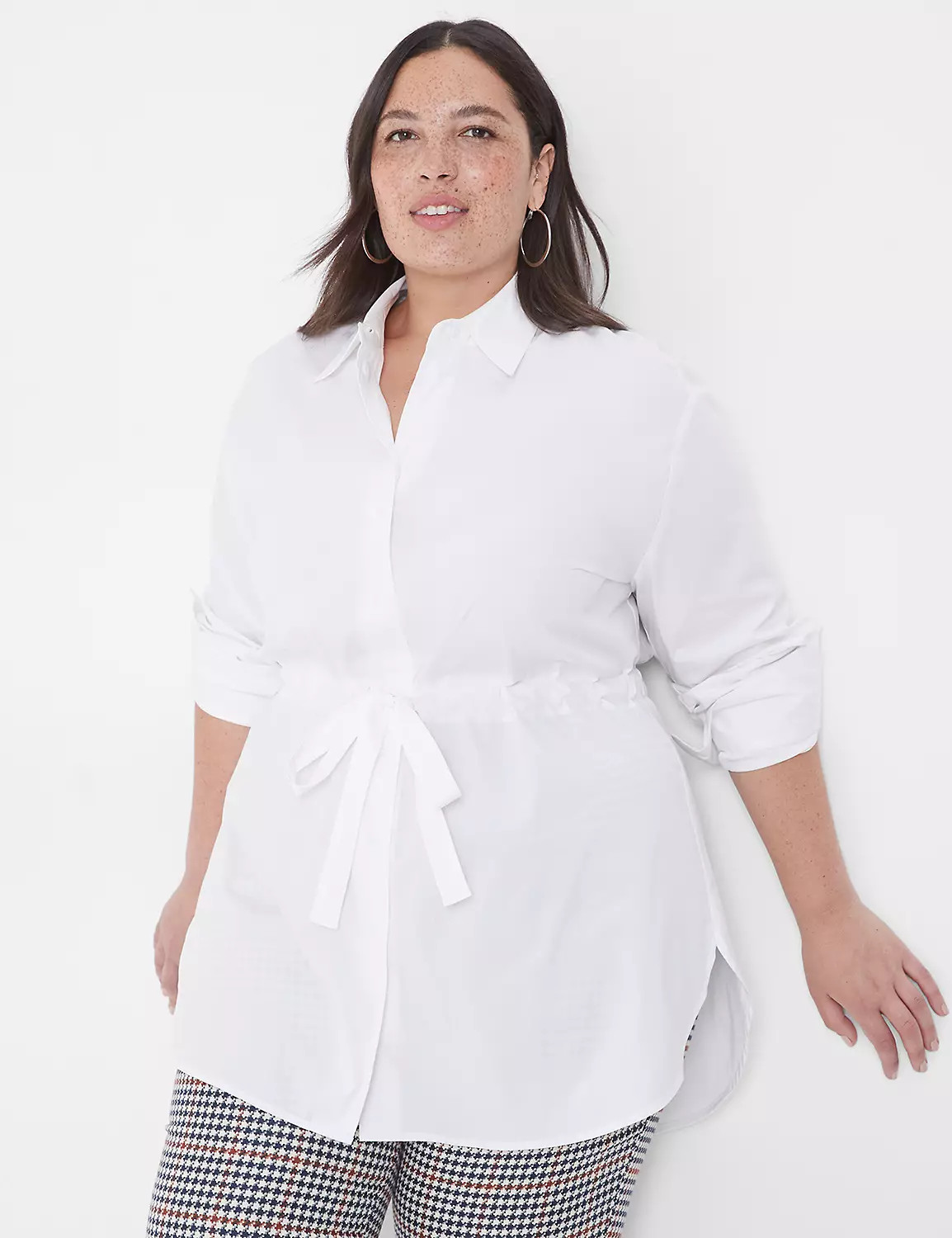 Long-Sleeve Button-Down Tunic | LaneBryant | Lane Bryant (US)
