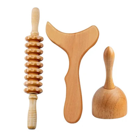 3Pcs Wooden Massage Body Gua Sha Scraping Paddle Massager Back Legs Body Shaping Lymphatic Drainage  | Walmart (US)