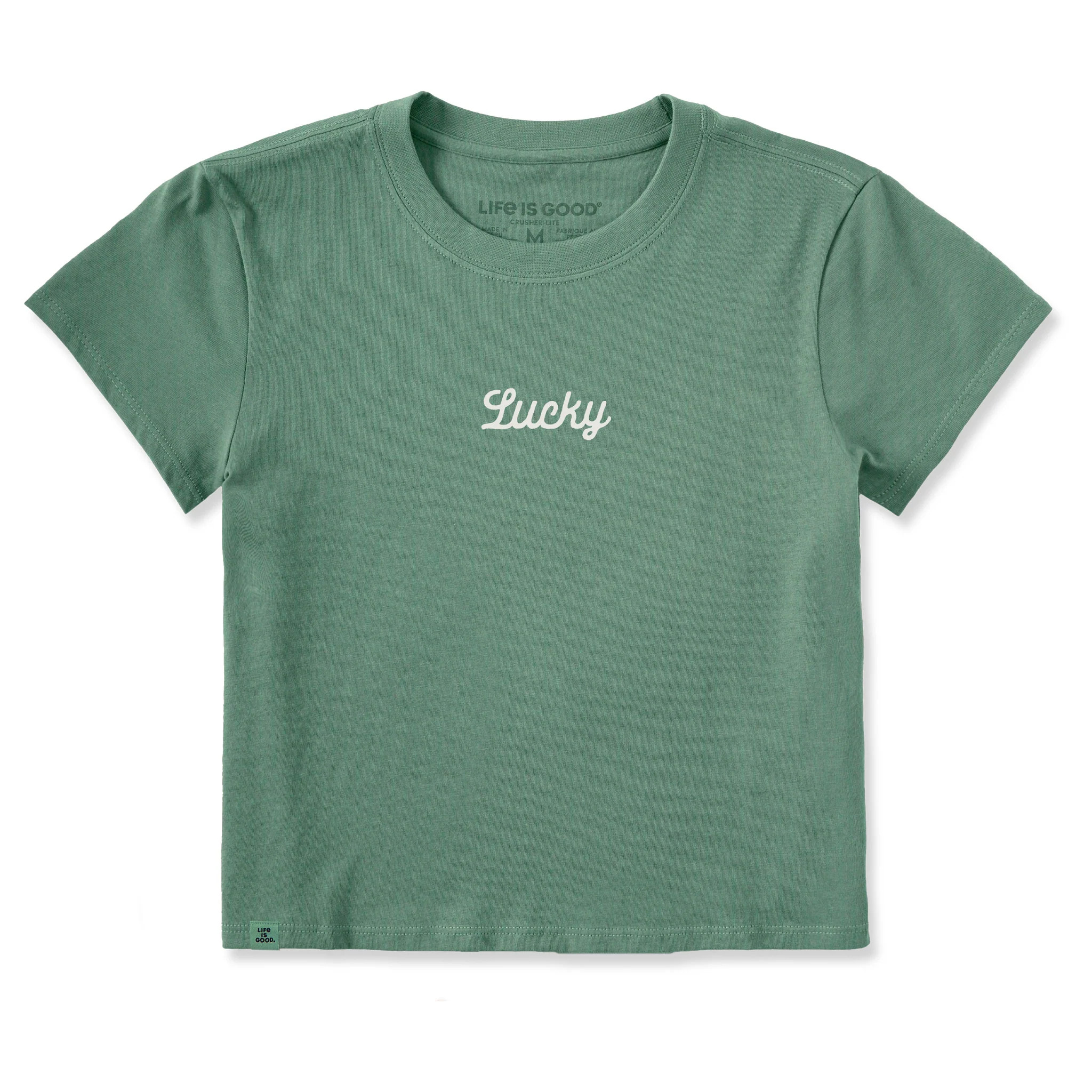 Women's Lil Lucky Script Crusher-LITE Shrunken Tee | Shop Life is Good | Life is Good