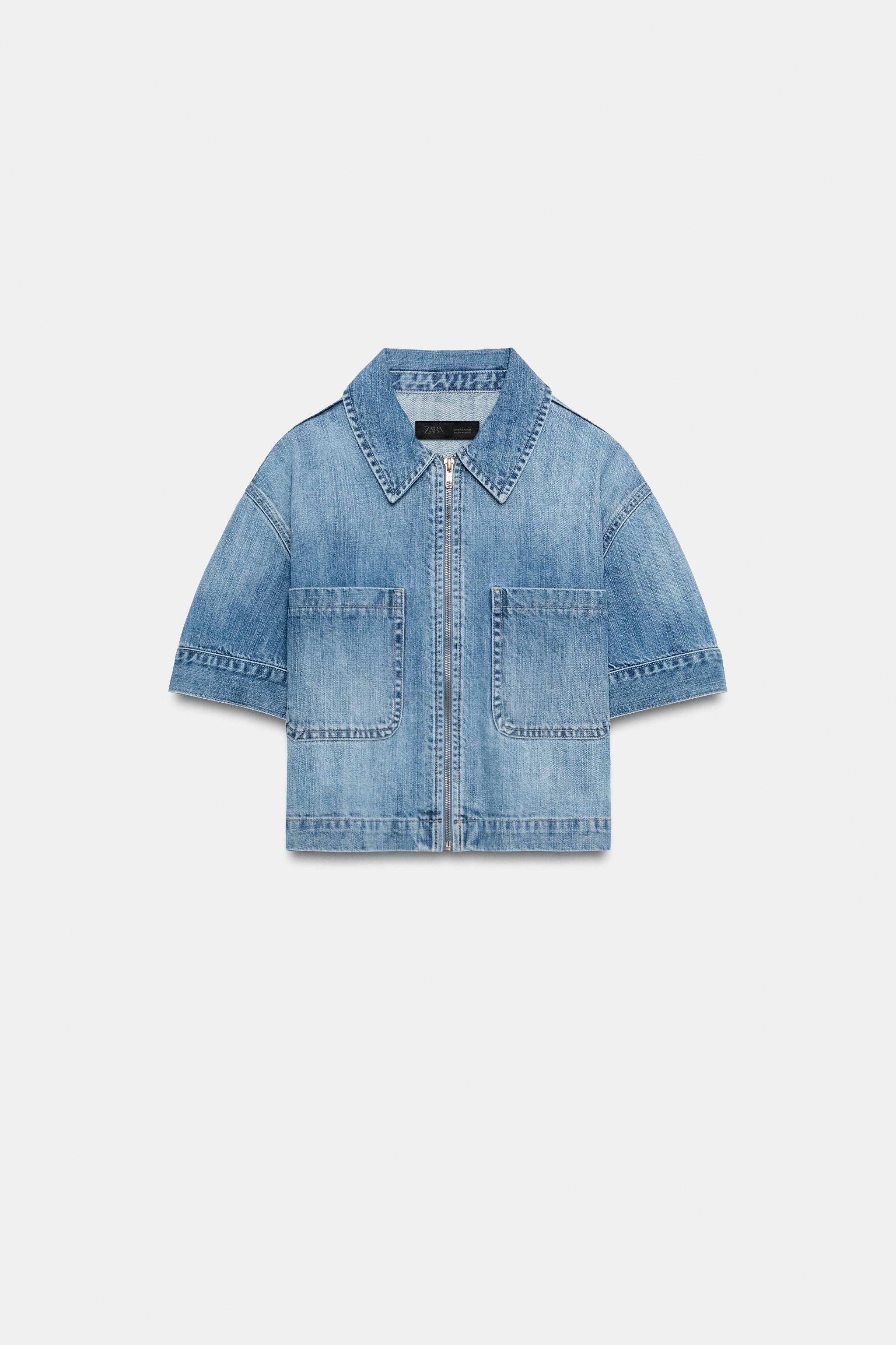 Z1975 SHORT SLEEVE DENIM SHIRT | Zara US