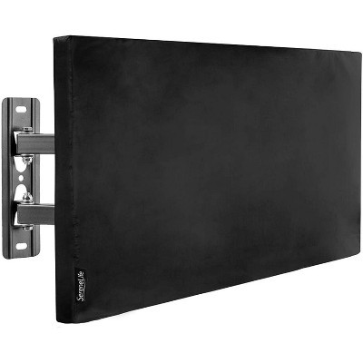 SereneLife Outdoor/Indoor Full TV Cover—Weatherproof and Dust-Proof TV Screen Protector - Black | Target
