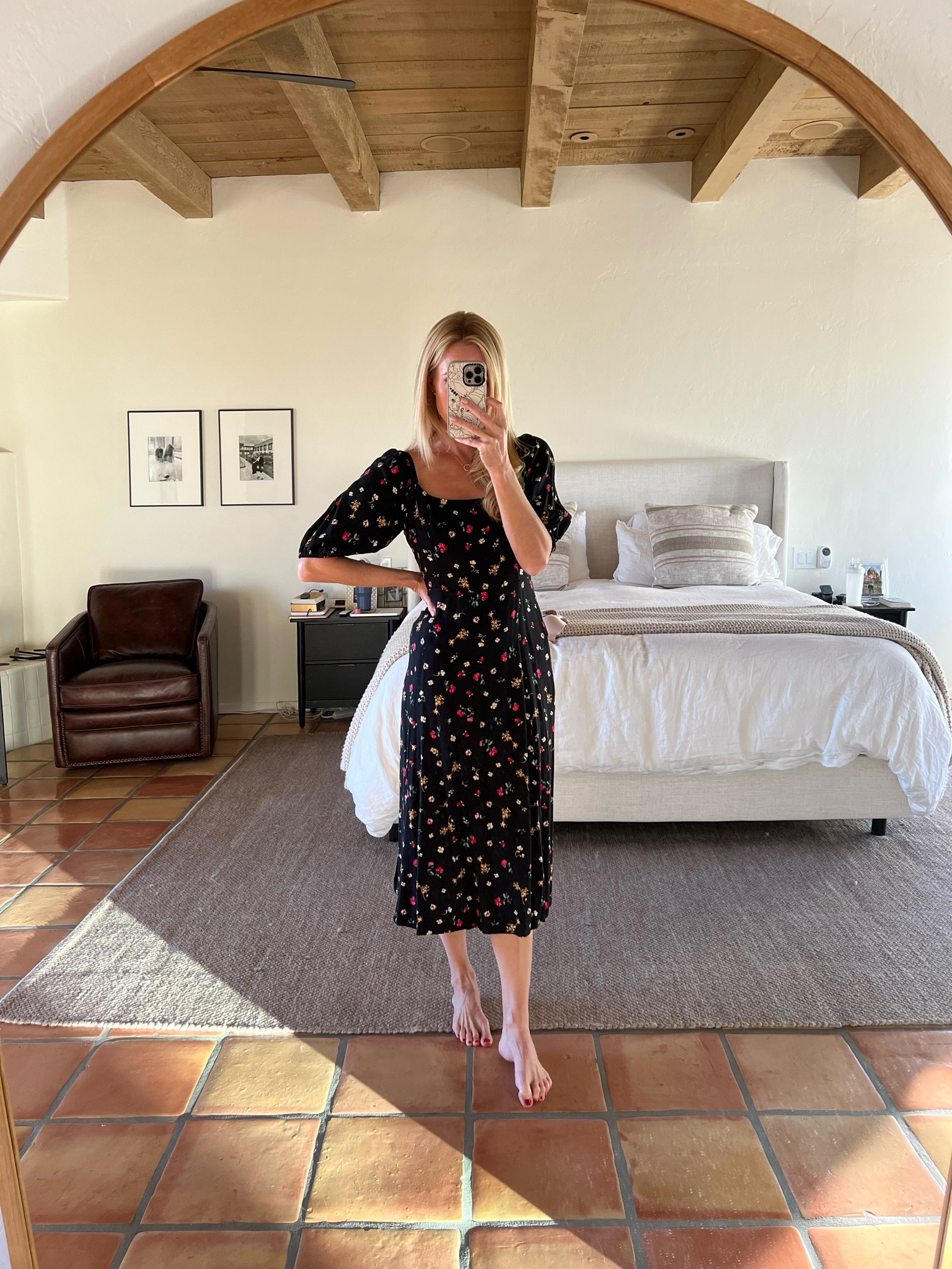 Perfect affordable fall dress from old navy, wearing size medium because the small was sold out. Floral pattern sold out but comes in dark green and black. Perfect old navy dress for thanksgiving, Christmas photos, family photos, work, teaching, etc.! 

#LTKSeasonal #LTKHoliday #LTKFindsUnder50