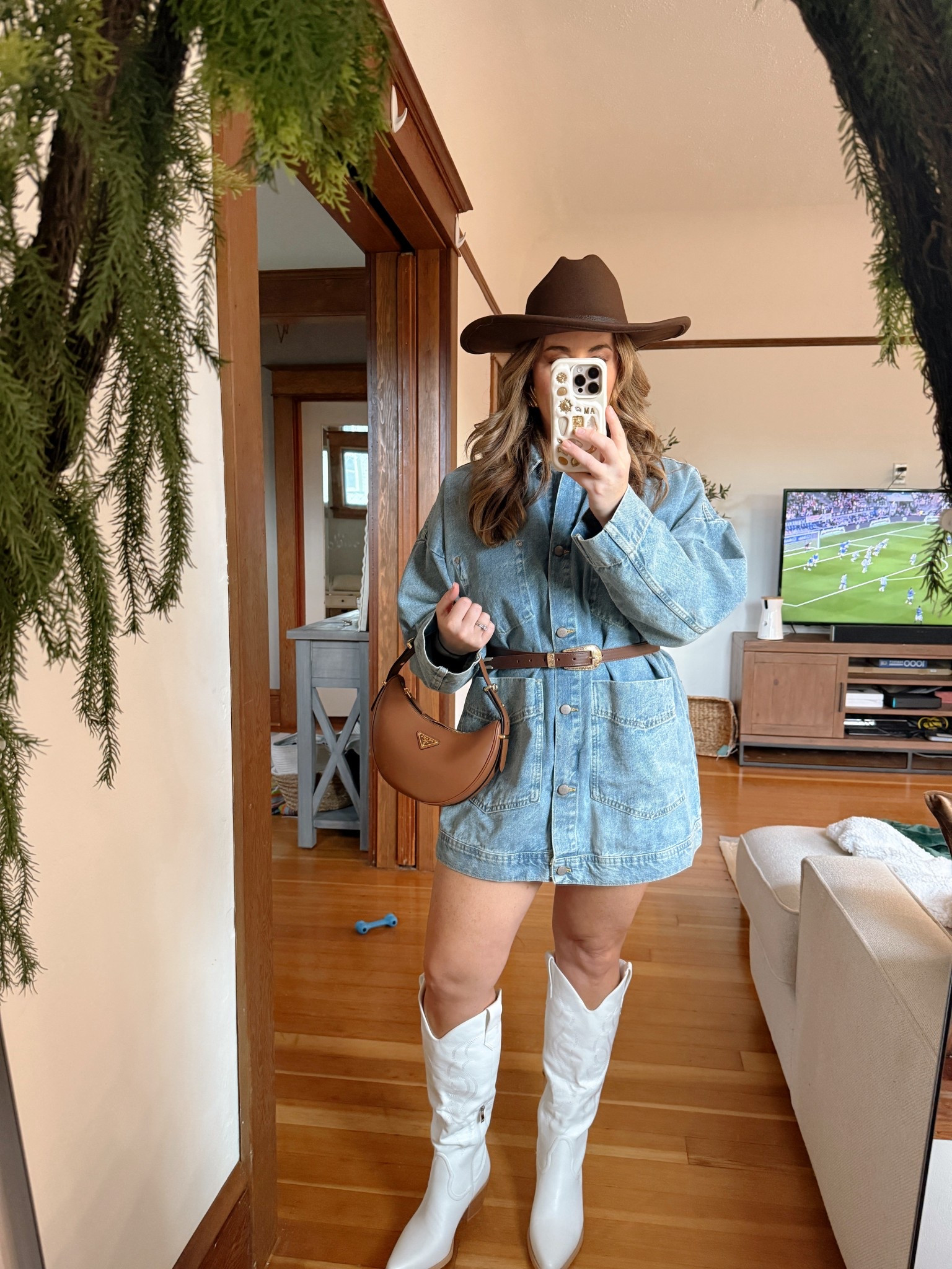 Wore this jean jacket/ mini dress to a Nashville party but I think this would make such a great country concert outfit!  Wearing a M

P.S. cowboy hat and cowboy boots are from Amazon!

Concert outfit, country concert outfit, country bar outfit ideas, amazon cowboy boots, amazon cowboy hat, size 8, free people denim dress



#LTKootd #LTKMidsize #LTKFindsUnder100