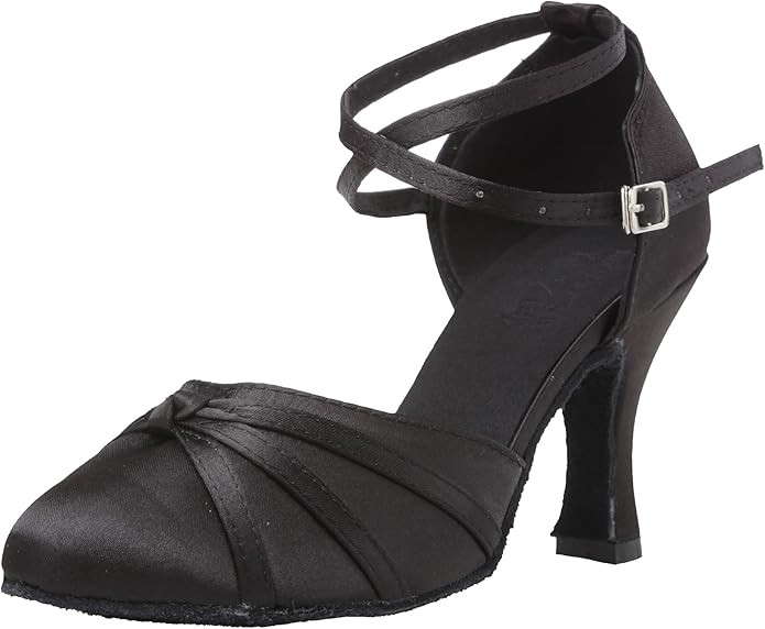 Minishion Women's Closed Toe Dance Heels Comfortable Ballroom Dancing Pumps | Amazon (US)