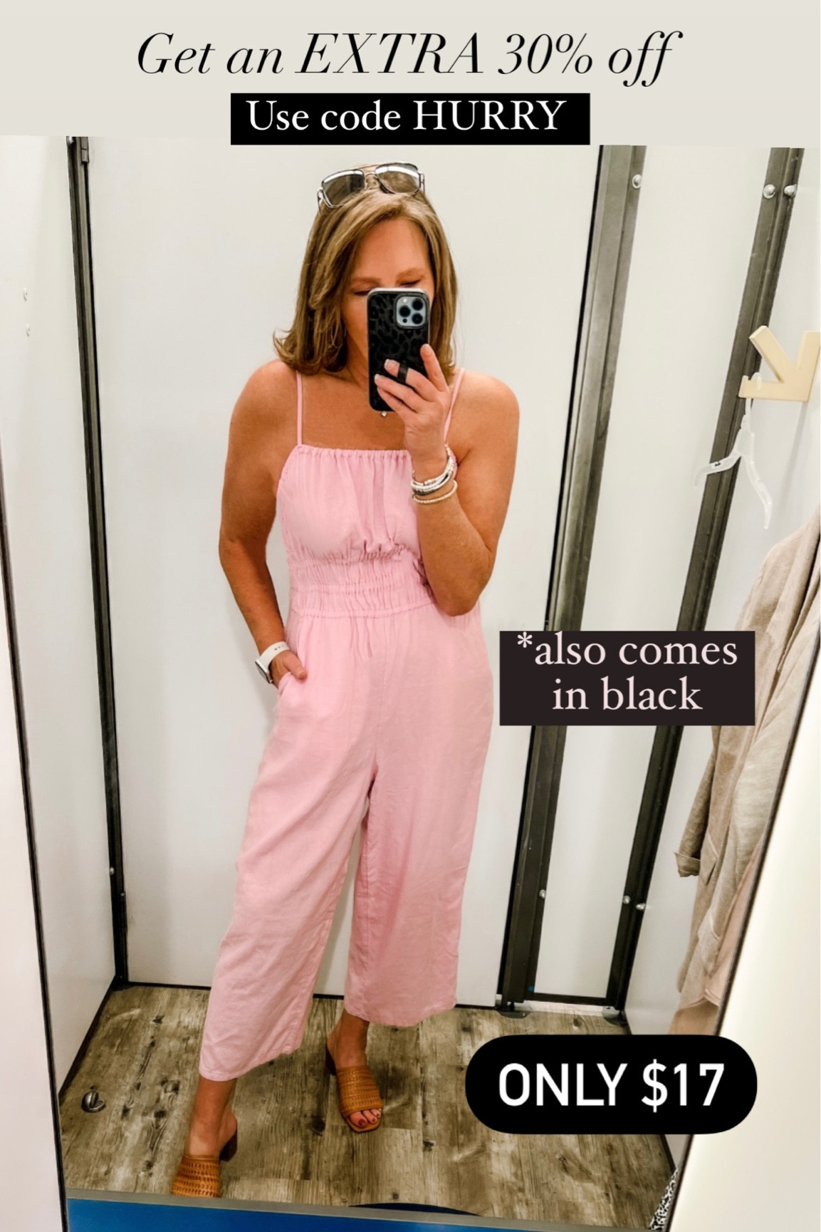 This linen jumpsuit is on sale at Old Navy! Use code HURRY to get an extra 30% off. Only $17, comes in black fits tts. 

Jumpsuit, jumper, spring outfit, spring, date night, weekend outfit, dress, old navy outfits, old navy sale

#LTKsalealert #LTKstyletip #LTKunder50