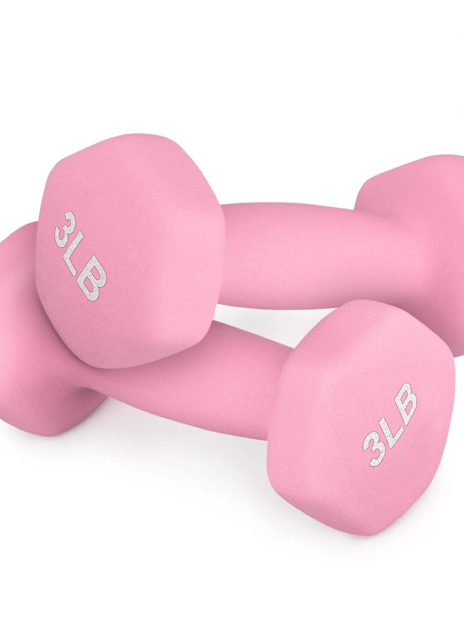 Magshion Set of 2 Neoprene Coated Dumbbells 3lbs, Hexagon Shaped Hand Weights, Anti-Roll Non-Slip with Smooth Grip, Pink
Dumbbell set
Weight set
Hand weights 
3 pound hand weights 

#LTKActive #LTKFitness